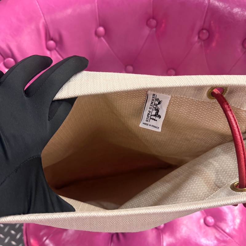 Hermes 帆布包/斜背包/王吉娜古董精品-7