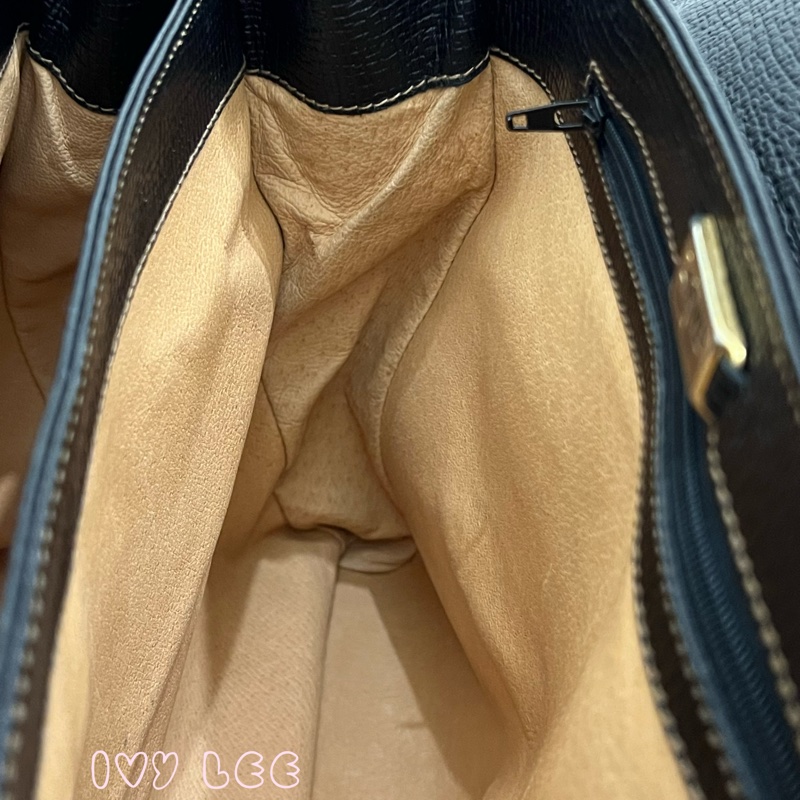 LOEWE 黑色轉扣 托特包 手提包 VINTAGE 小牛皮 正品 二手精品-5