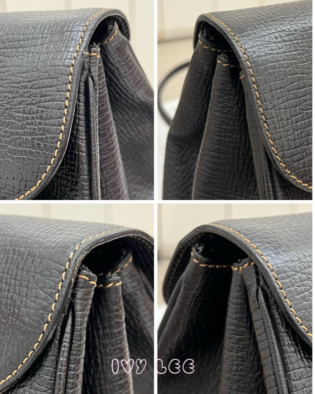 LOEWE 黑色轉扣 托特包 手提包 VINTAGE 小牛皮 正品 二手精品-19