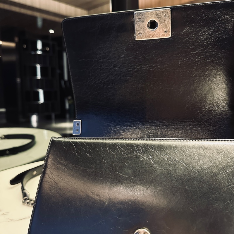 #全配🉑送禮 #25萬入手 #99新閒置 香奈兒黑銀boy25多鏈條滾邊斜挎/肩背包🔥-31