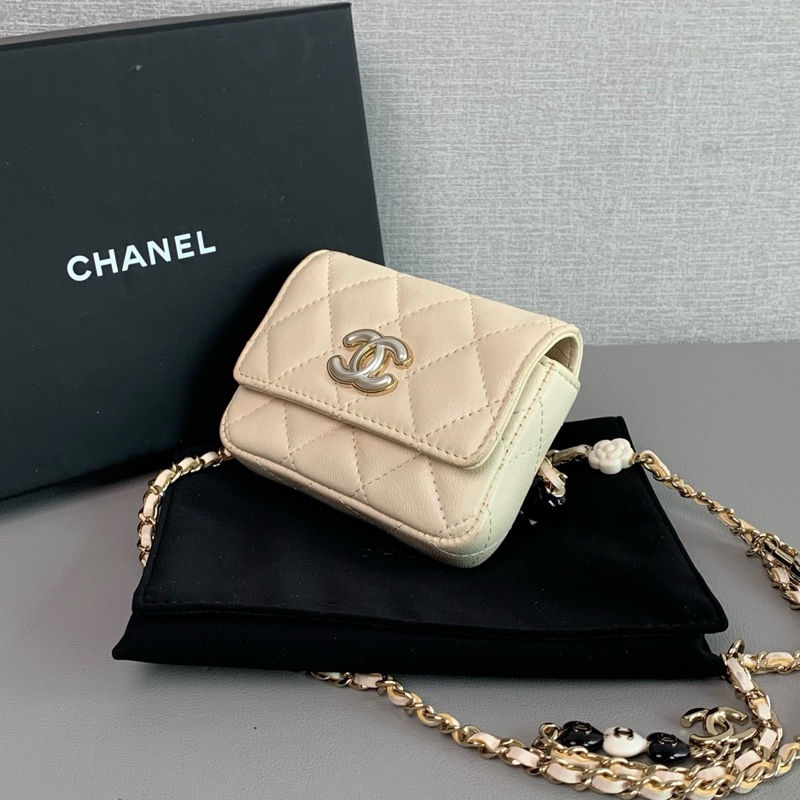 Chanel 金扣 羊皮腰包-3