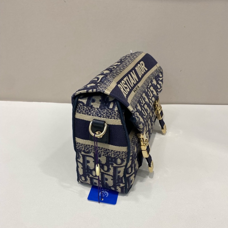 Dior迪奧 camp經典老花刺繡滿印小號郵差包男女同款 斜背包-2