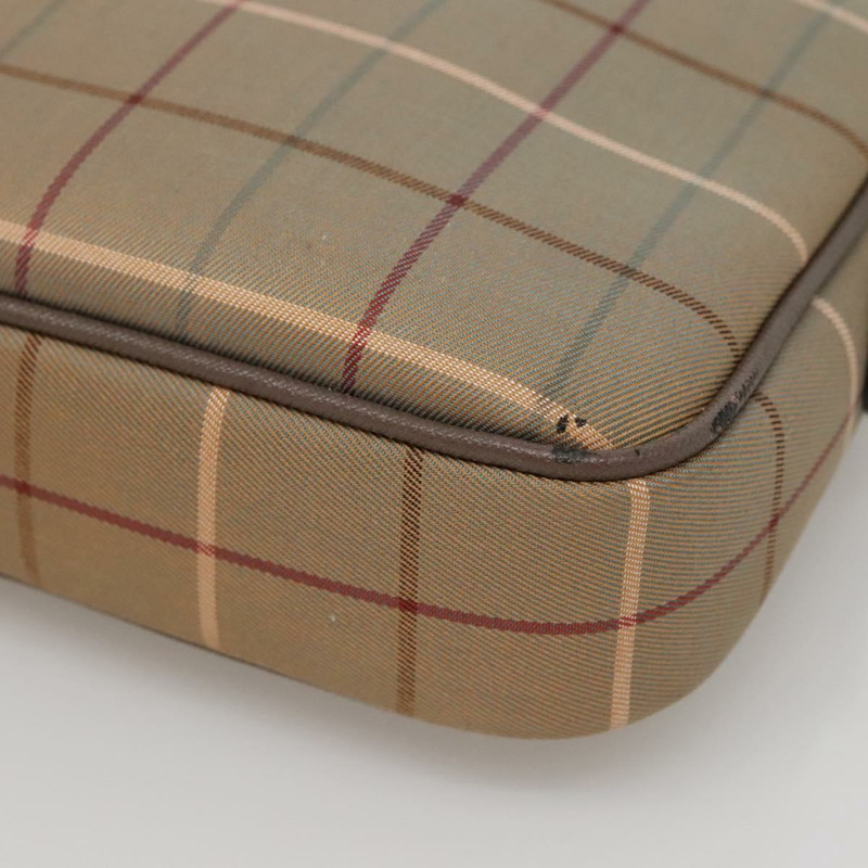 【日本直送】Burberry Nova 格紋手拿包 帆布 米色金色 正品 ep9553-6