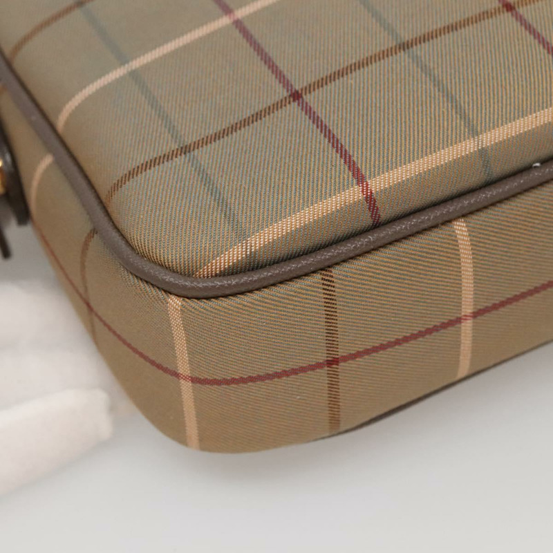【日本直送】Burberry Nova 格紋手拿包 帆布 米色金色 正品 ep9553-13