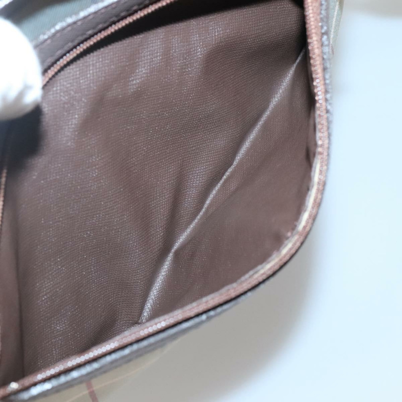 【日本直送】Burberry Nova 格紋手拿包 帆布 米色金色 正品 ep9553-18