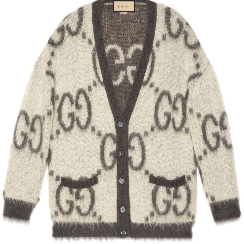GUCCI 全新雙G雙面穿針織毛衣-0