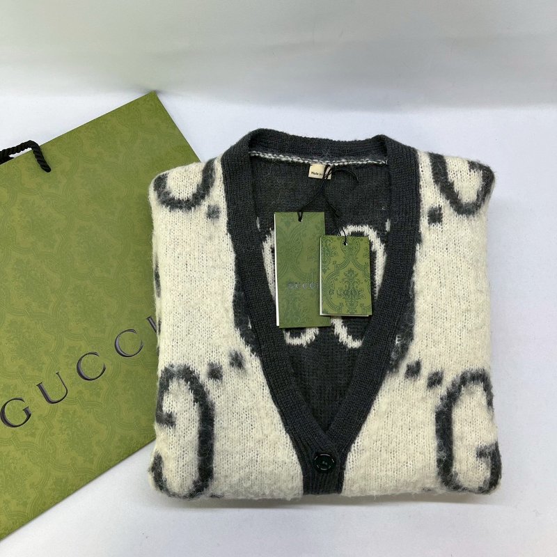 GUCCI 全新雙G雙面穿針織毛衣-1