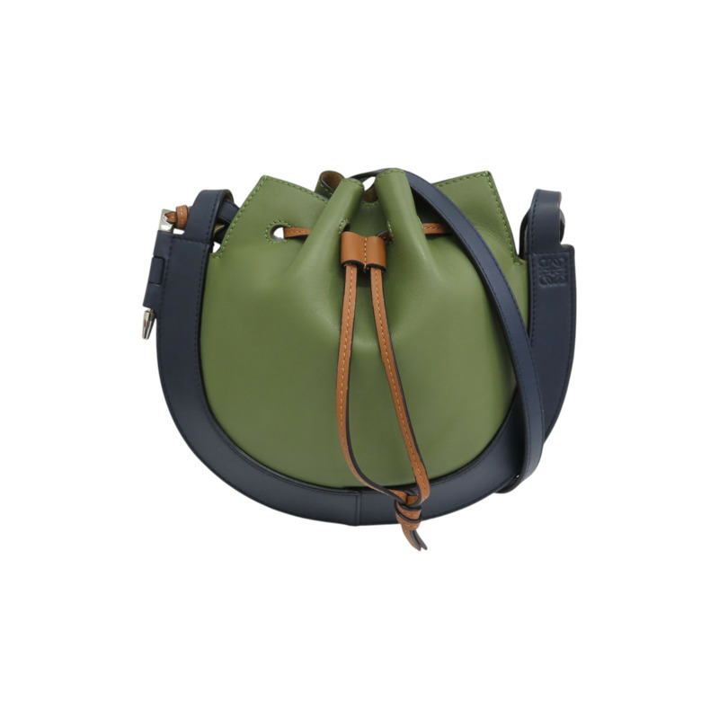 綠色 藍色 牛皮 Horseshoe 肩背包【LOEWE 羅威】-0