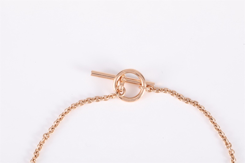 HERMES(愛馬仕)  18K玫瑰金 鑽石 玫瑰金 Vertige Coeur 愛心 手鏈 ST 18K-4