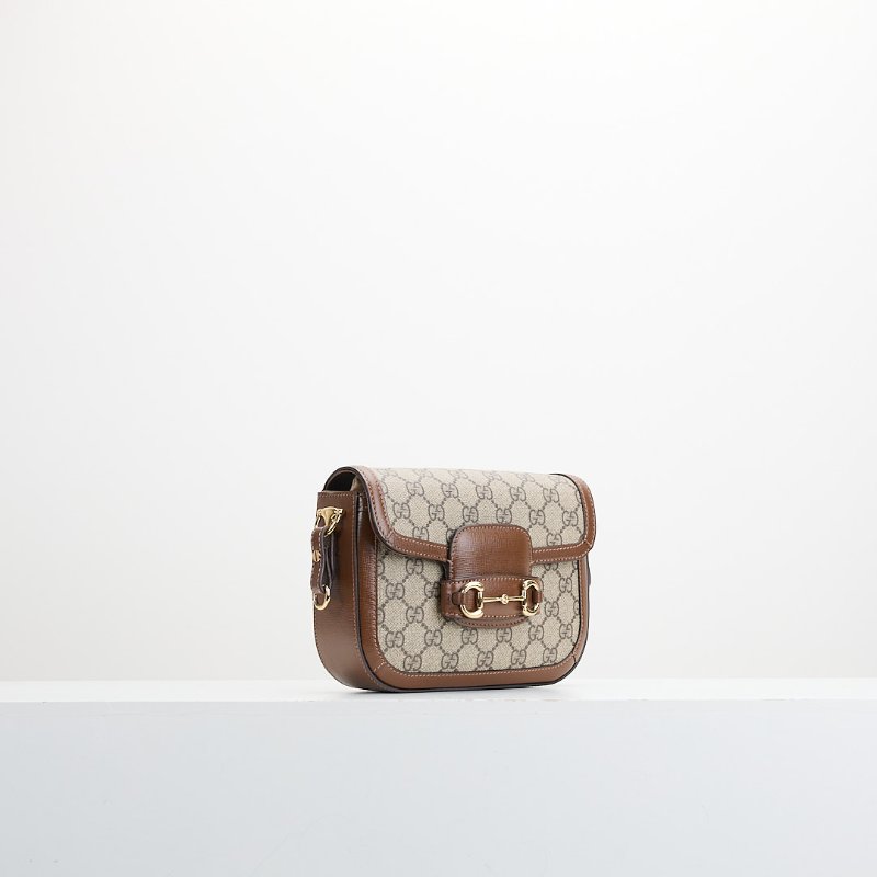 Gucci 1955 mini馬鞍包/棕老花-1