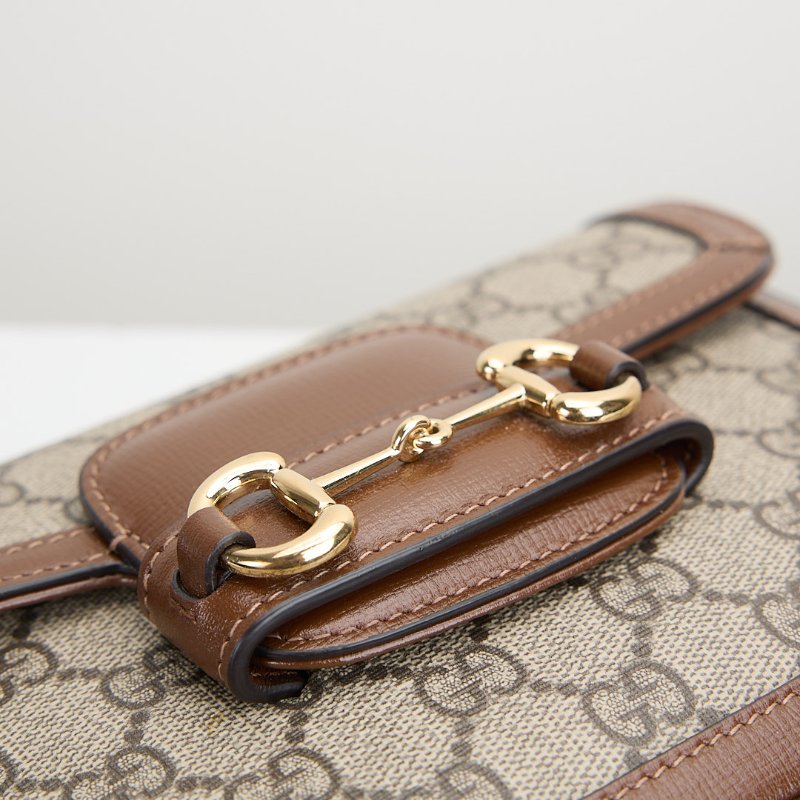 Gucci 1955 mini馬鞍包/棕老花-6