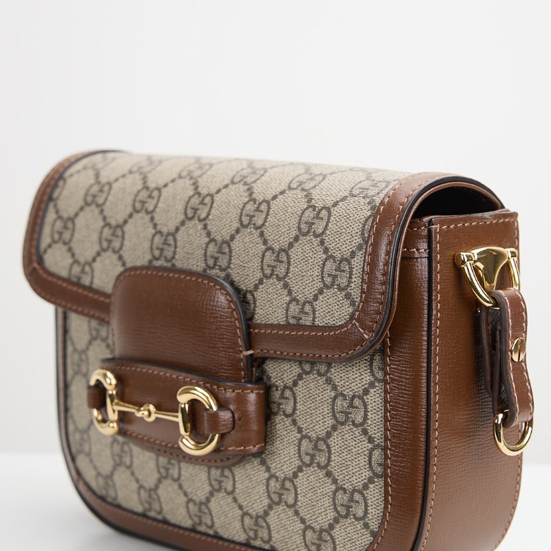 Gucci 1955 mini馬鞍包/棕老花-15