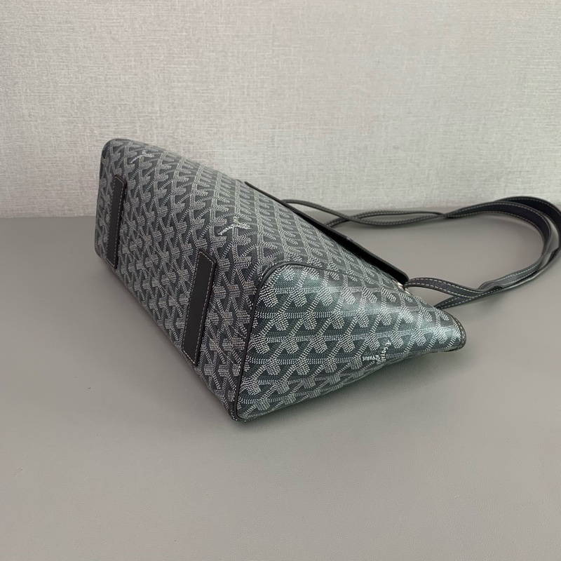 全網最低價🤩Goyard灰色Rouette老花滿印logo單肩手提通勤包-5