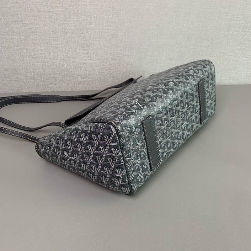 全網最低價🤩Goyard灰色Rouette老花滿印logo單肩手提通勤包-9