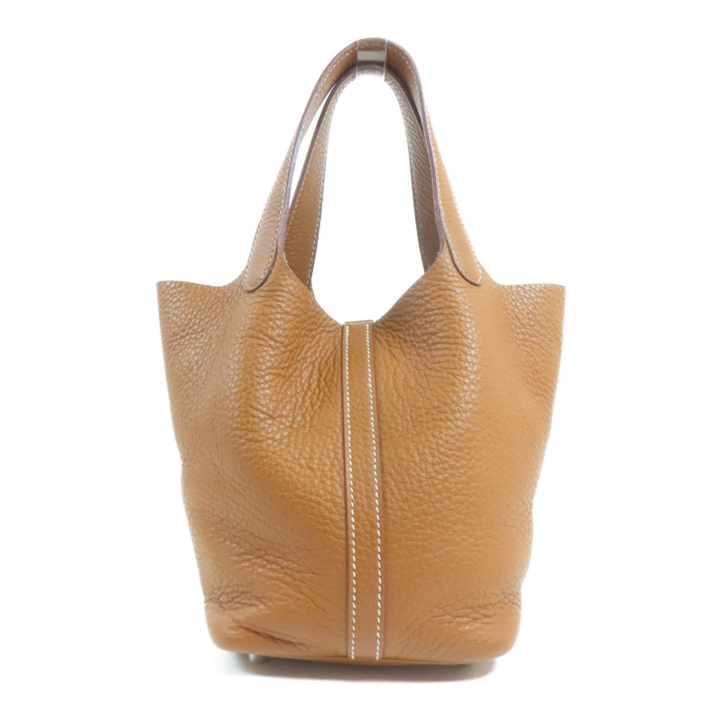 HERMES Togo皮革Picotin PM銀扣手挽袋-1