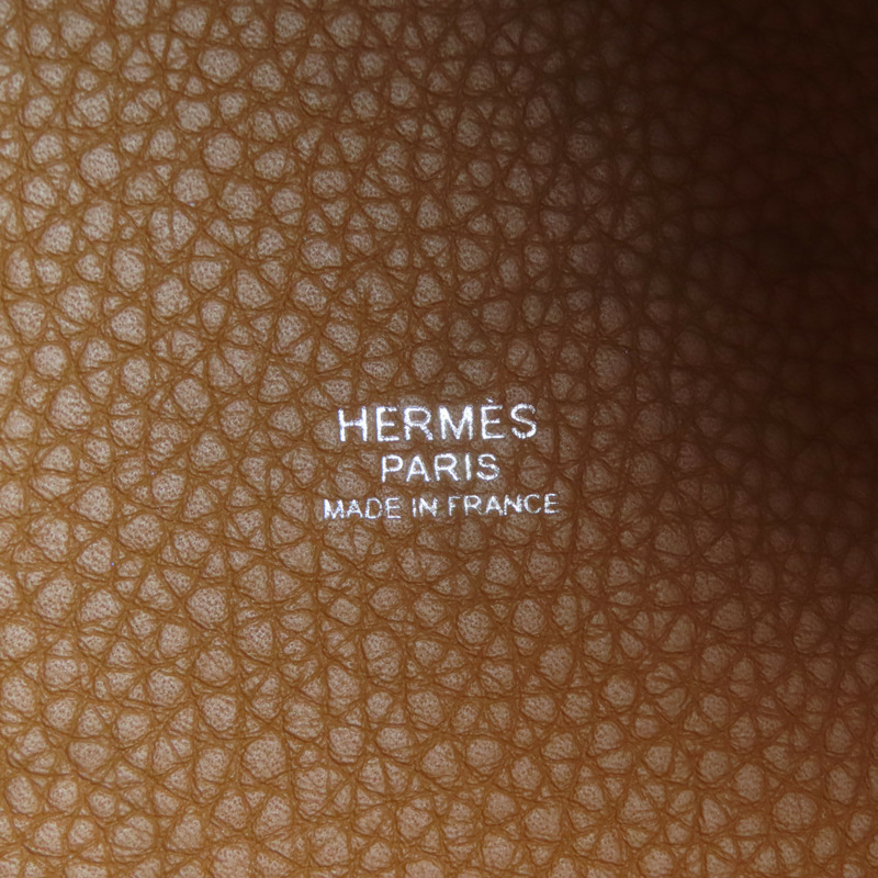 HERMES Togo皮革Picotin PM銀扣手挽袋-5
