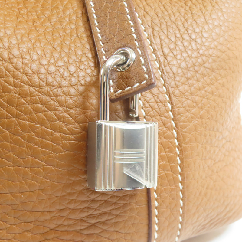 HERMES Togo皮革Picotin PM銀扣手挽袋-7