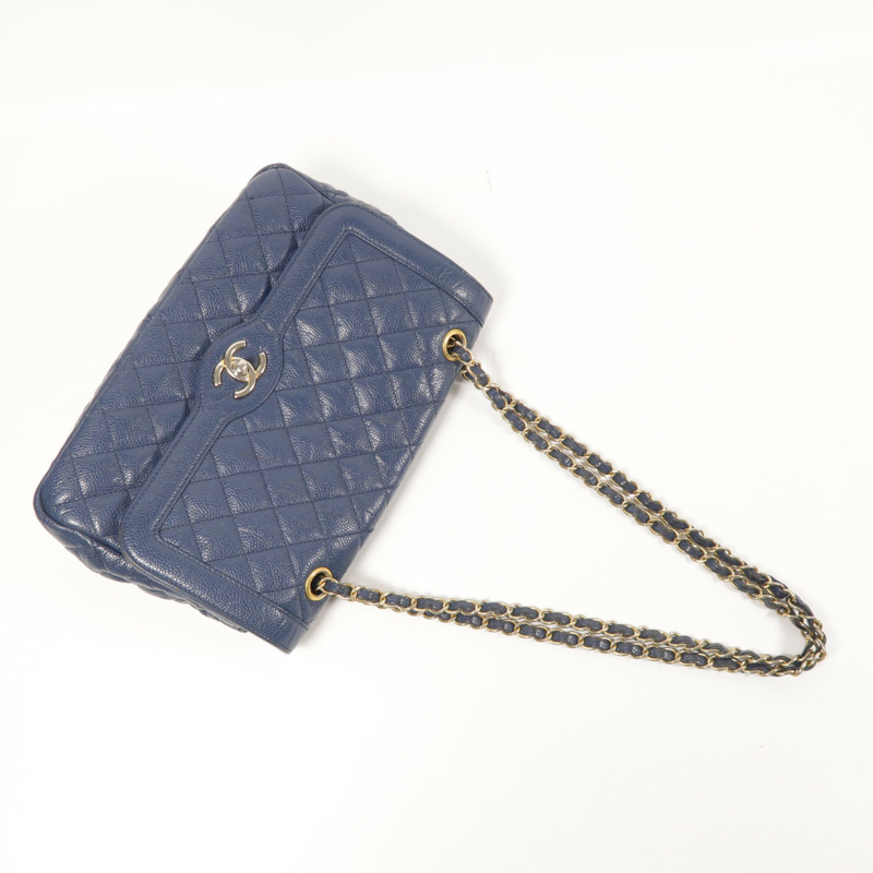 CHANEL 牛皮皮革Shoulder Bag鏈帶肩背袋-9