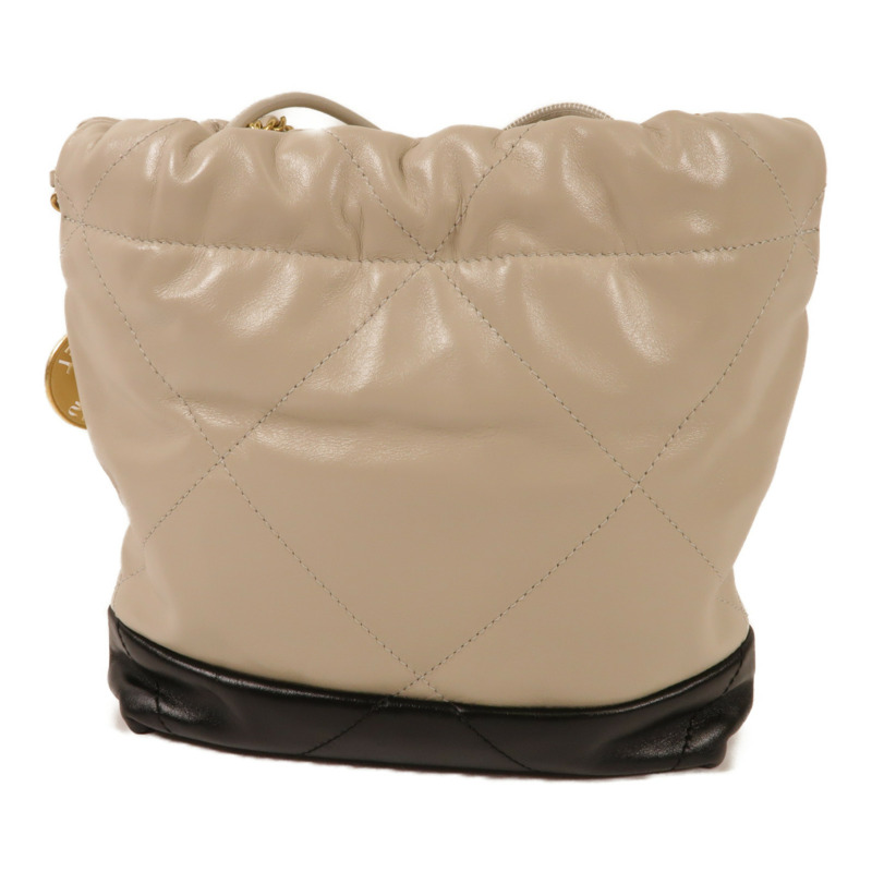 CHANEL 羊皮皮革 CHANEL Mini 22金扣肩背袋-1