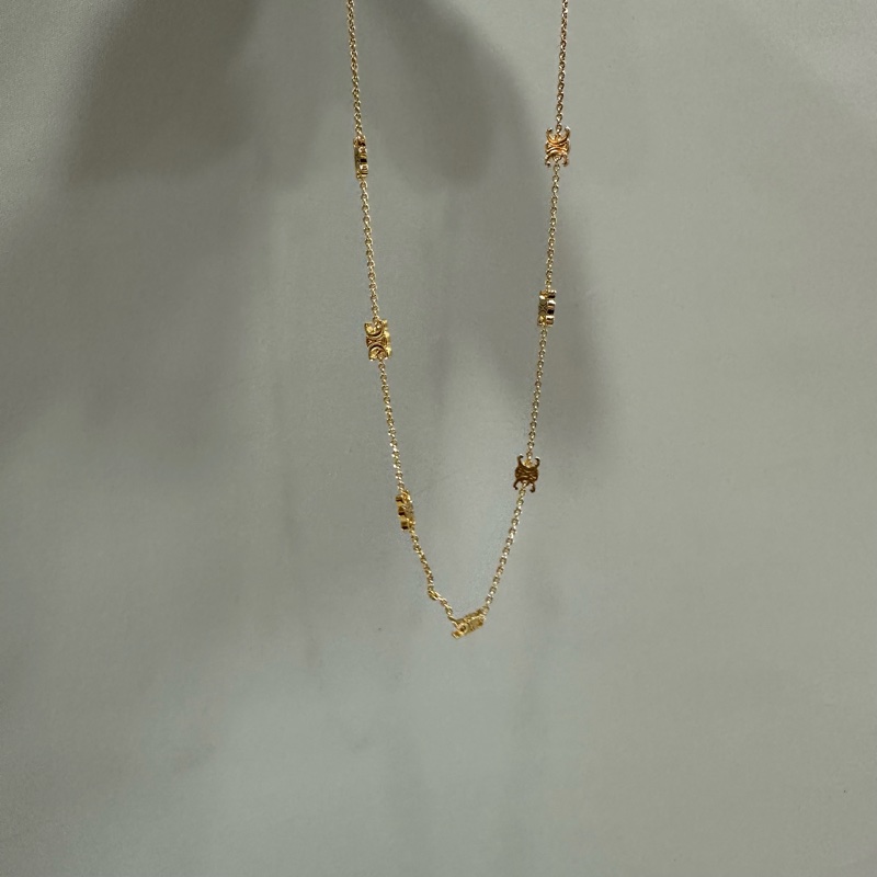 Celine 460MS6BRA 金色凱旋門項鍊 Triomphe-1