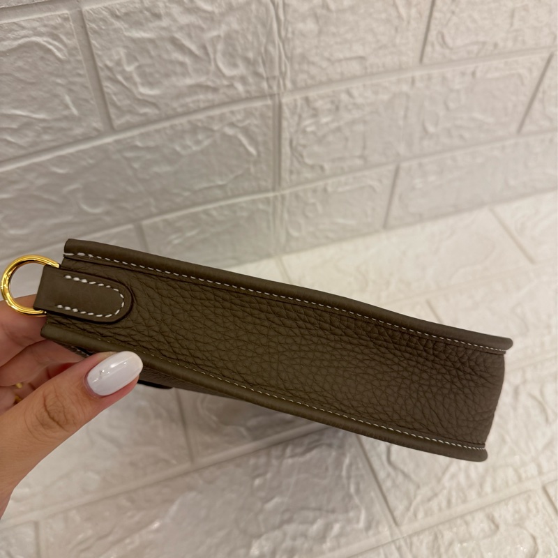 Hermes大象灰金釦mini evelyne16-3