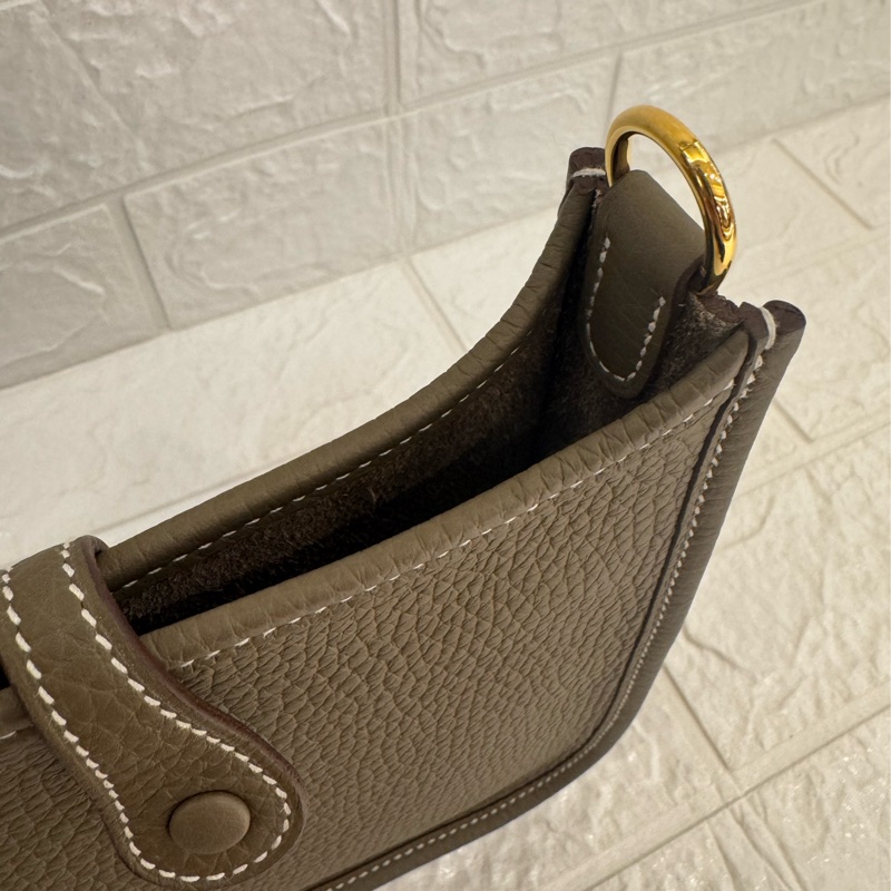 Hermes大象灰金釦mini evelyne16-15