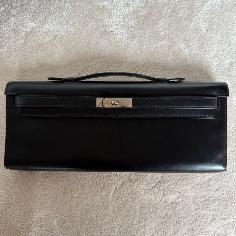 HERMES Kelly cut box皮革大容量手拿包-1