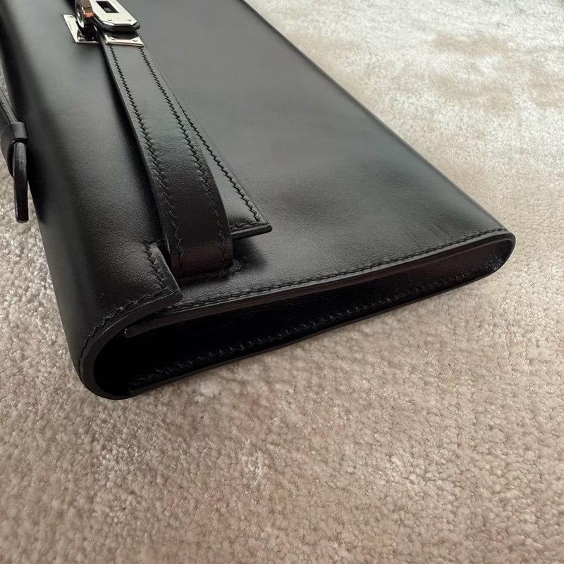 HERMES Kelly cut box皮革大容量手拿包-5