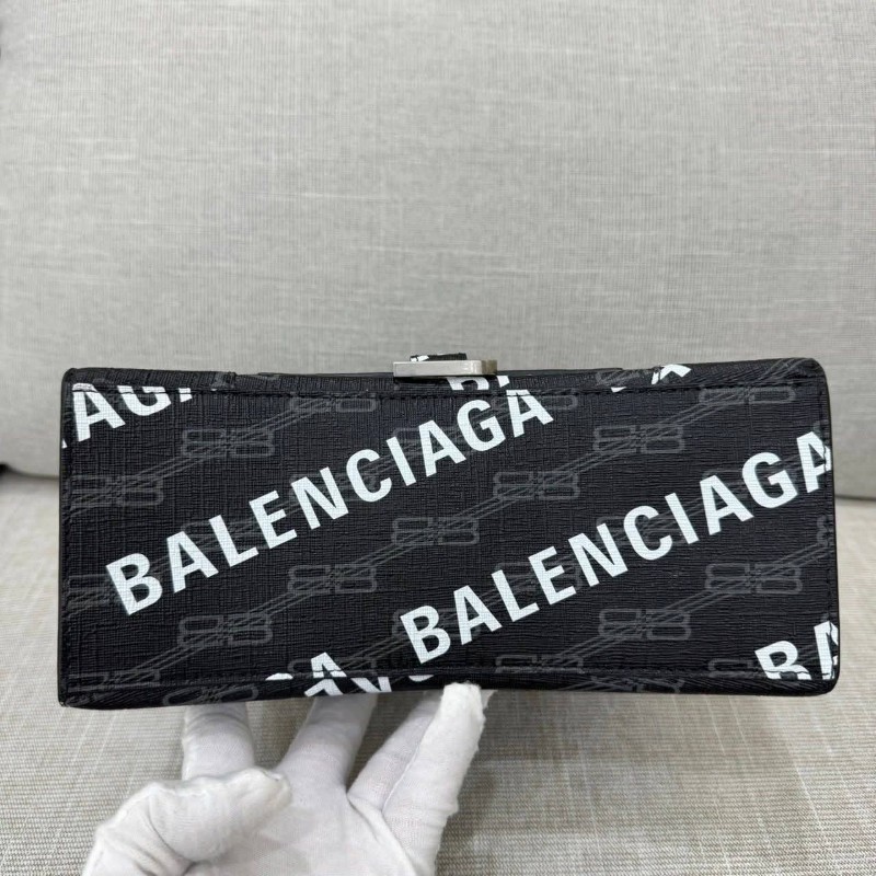 巴黎世家BALENCIAGA  hourglass 滿印徽標沙漏包 手提包 斜背包小號-13