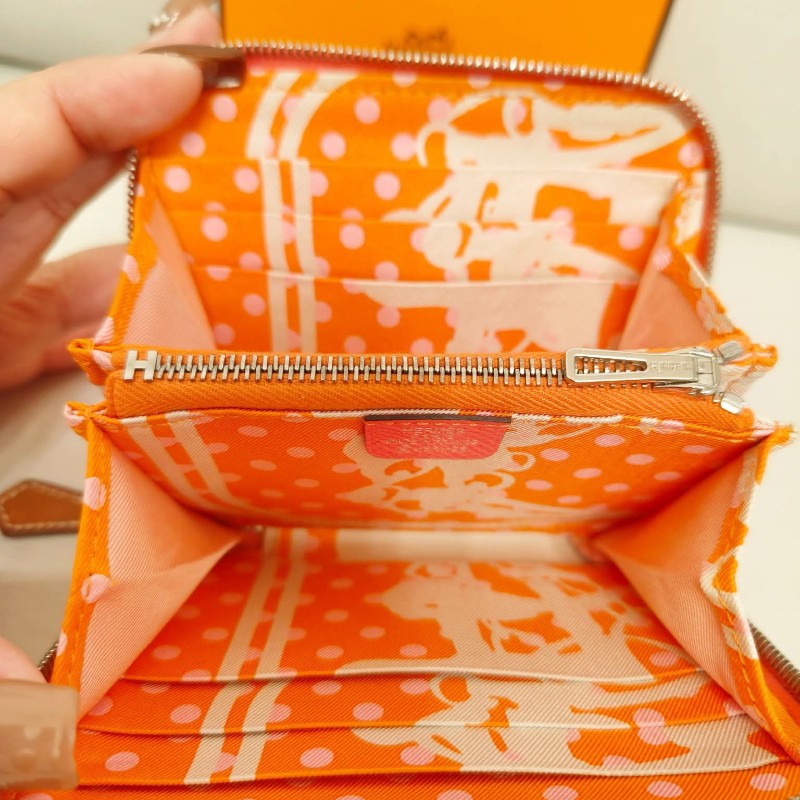 愛馬仕Silk'ln Epmon絲巾短夾-19