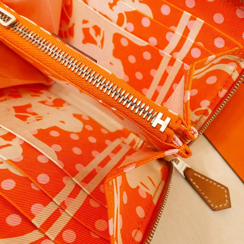 愛馬仕Silk'ln Epmon絲巾短夾-25