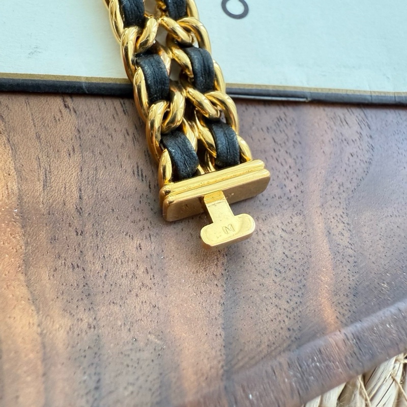 Chanel 黑金方糖手錶中古款 附件:卡冊 盒子 尺寸:M(適合14-15.5手圍左右)-7