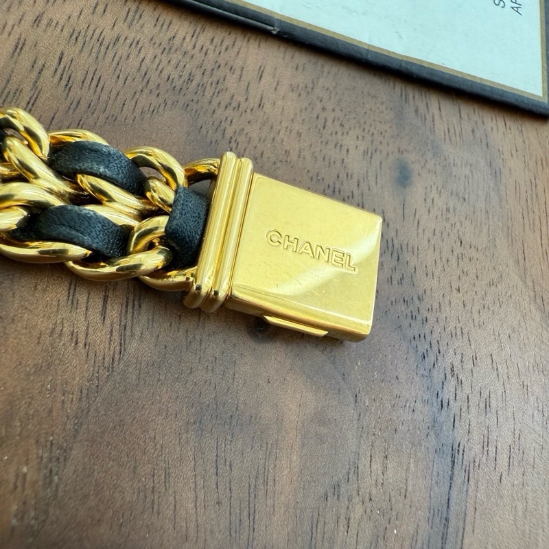 Chanel 黑金方糖手錶中古款 附件:卡冊 盒子 尺寸:M(適合14-15.5手圍左右)-10