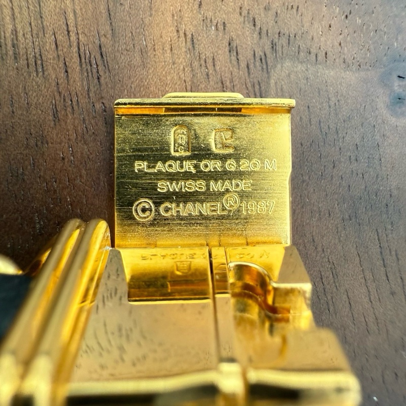 Chanel 黑金方糖手錶中古款 附件:卡冊 盒子 尺寸:M(適合14-15.5手圍左右)-11