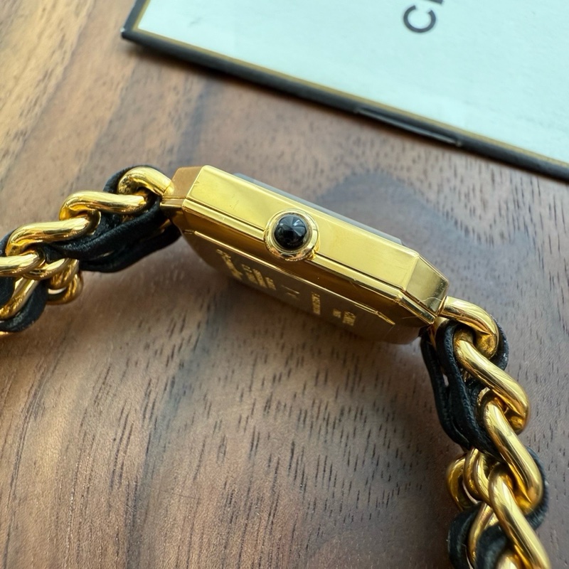 Chanel 黑金方糖手錶中古款 附件:卡冊 盒子 尺寸:M(適合14-15.5手圍左右)-13