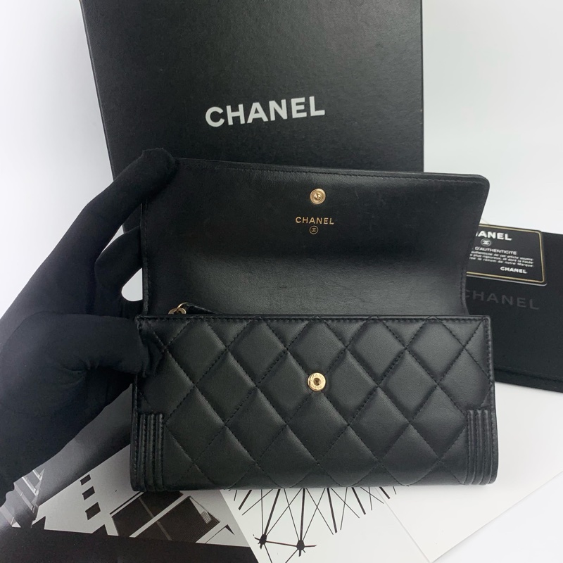 ◻️ Chanel boy 黑金長夾-6