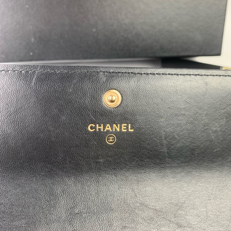 ◻️ Chanel boy 黑金長夾-7