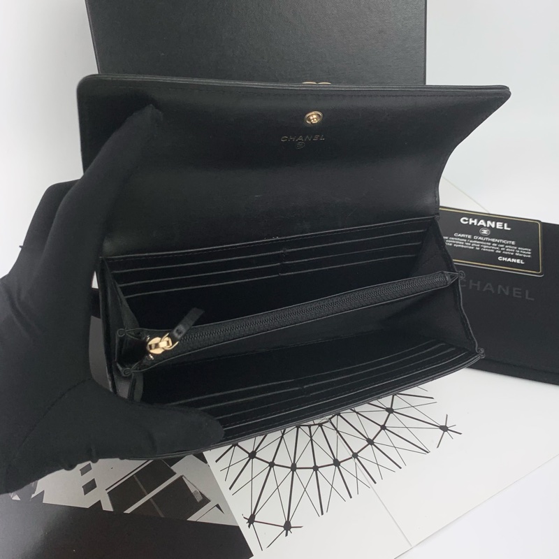 ◻️ Chanel boy 黑金長夾-8