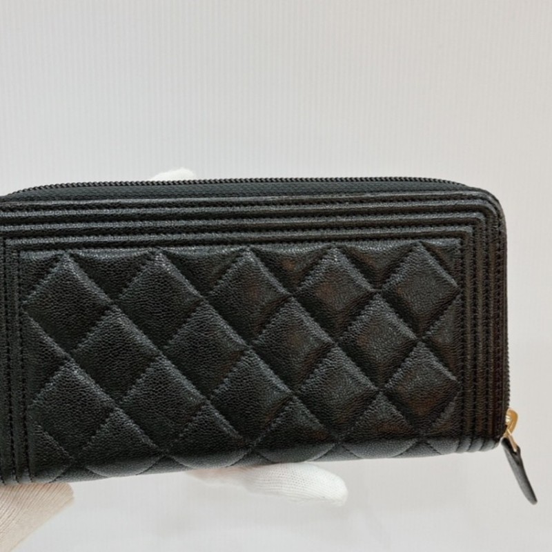 香奈兒菱格紋拉鍊2way長夾-13