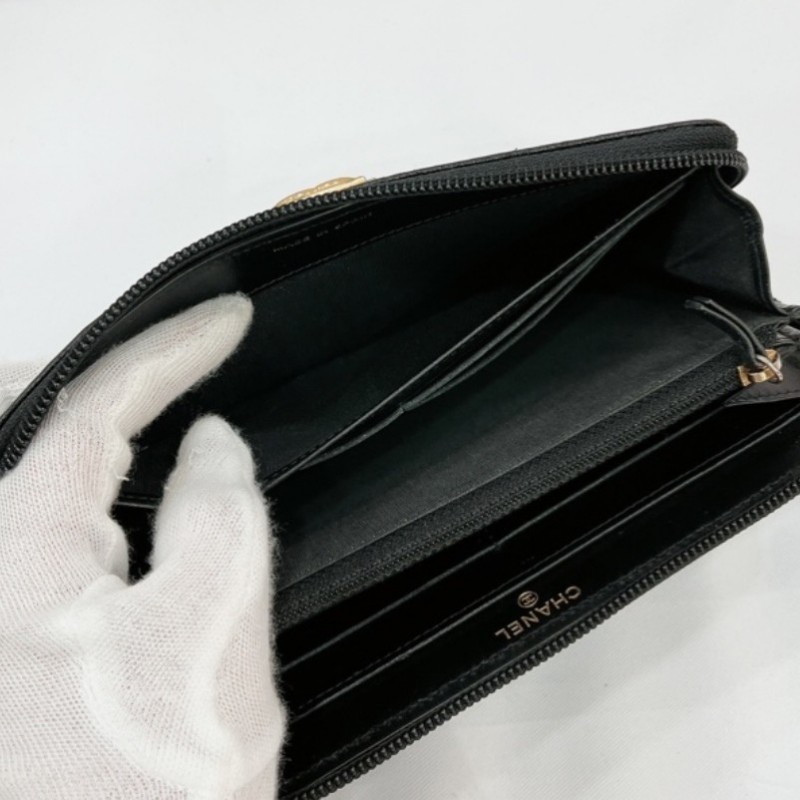 香奈兒菱格紋拉鍊2way長夾-17