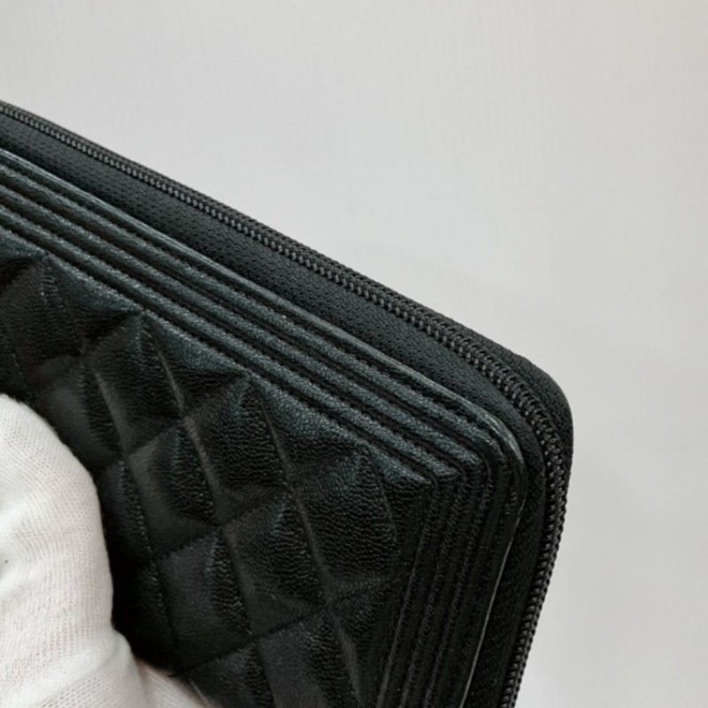 香奈兒菱格紋拉鍊2way長夾-18