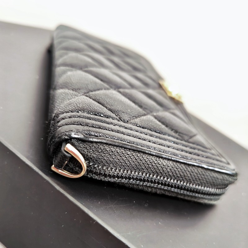 香奈兒菱格紋拉鍊2way長夾-21