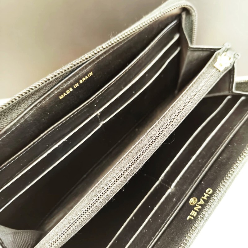 香奈兒菱格紋拉鍊2way長夾-24