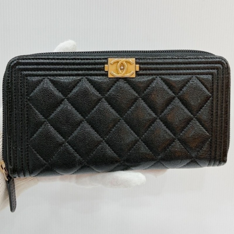 香奈兒菱格紋拉鍊2way長夾-6