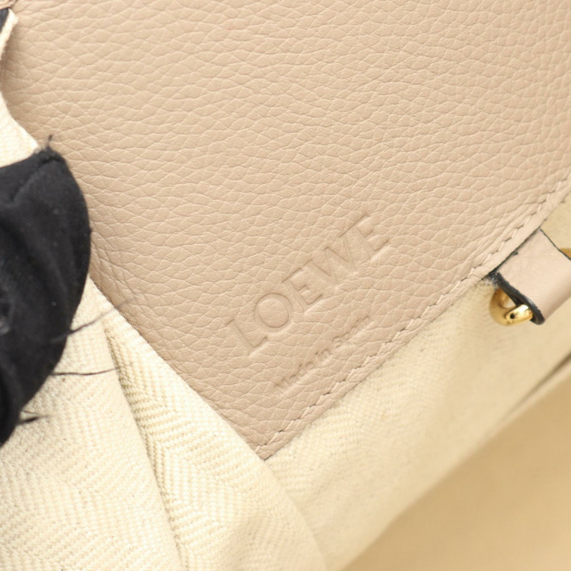 LOEWE Hammock 小號 2Way 單肩包 手提包 皮革 米色 二手 女款-3