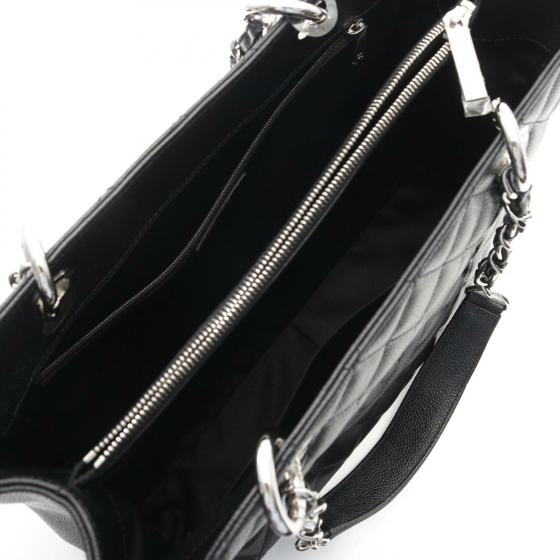 CHANEL Matelasse Grand Shopping GST 手提包 A50995 小牛皮 黑色 二手 SHW-2
