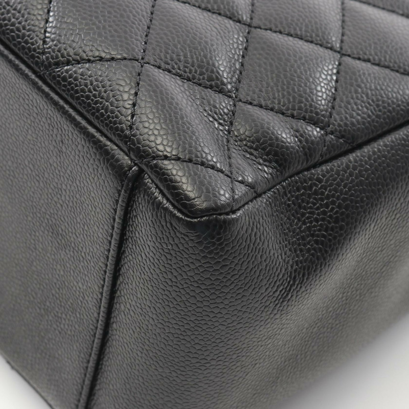 CHANEL Matelasse Grand Shopping GST 手提包 A50995 小牛皮 黑色 二手 SHW-5