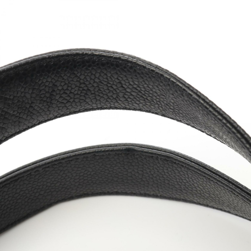 CHANEL Matelasse Grand Shopping GST 手提包 A50995 小牛皮 黑色 二手 SHW-6