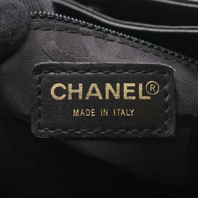 CHANEL Wild stitch 手提包 皮革 黑色 二手 女款 GHWCOCO CC-3