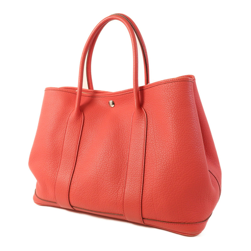 HERMES Negonda皮革Garden Party PM銀扣手挽袋Bougainvillier-2